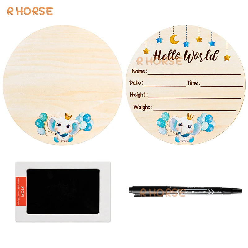 

Объявление о рождении ребенка, набор отпечатков пальцев, безопасная чернильная подкладка, маркер, ручка, деревянные знаки объявления для новорожденных, подарок для будущей мамы