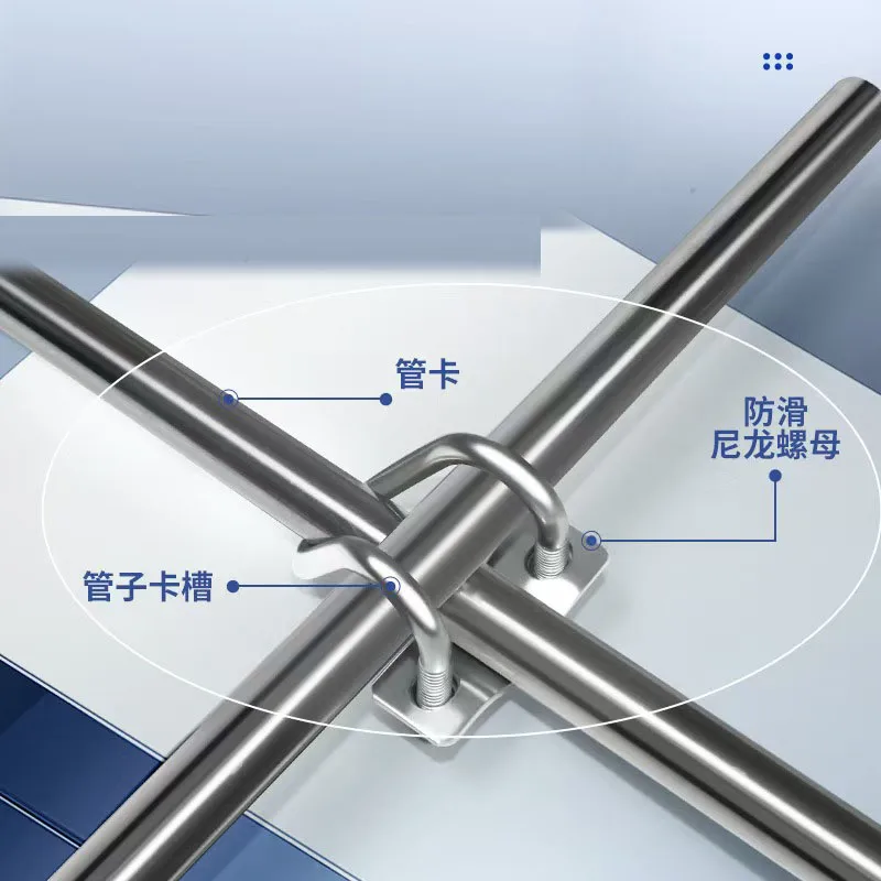 M8 M6 Galvanized Double U-shaped Screw Cross Bolt Steel Tube Fastener Clip Pipe Connector Scaffolding Fixing Clamp Cross tube rolling