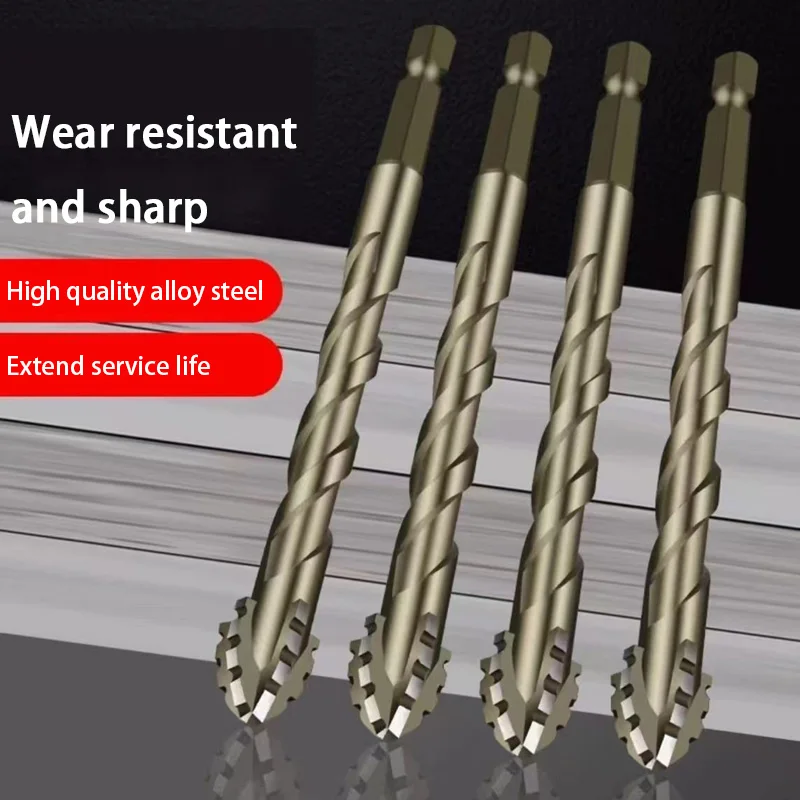 Alloy Drill Bit Multifunctional Tile Glass Cement Metal Ceramic Wood Plastic Hole Saw Triangle Size 6mm 8mm 10mm 12mm,drill bits