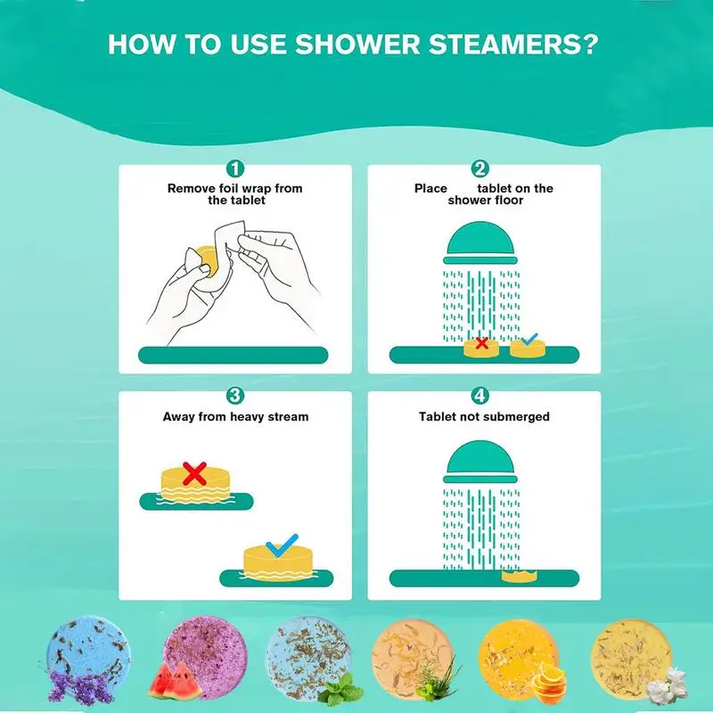 24pcs Shower Steamers Advent Calendar kit Aromatherapy Shower Bombs Self Care and Relaxation Stress Relief Bath Bombs 6