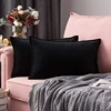 Inyahome Set of 2 Velvet Throw Pillow Case Cushion Cover 30x50cm 45x45cm 50x50cm 60x60cm Home Decor Cojines Black Green Grey 쿠션 3