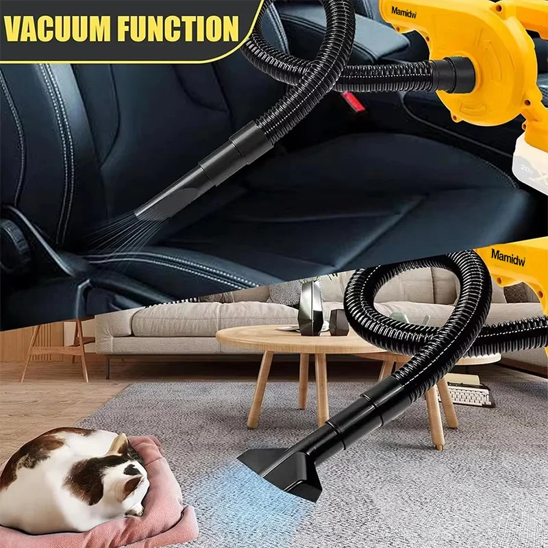 Cordless Electric Hair Dryer Brushless Portable Vacuum Cleaner for Dewalt 20V Battery