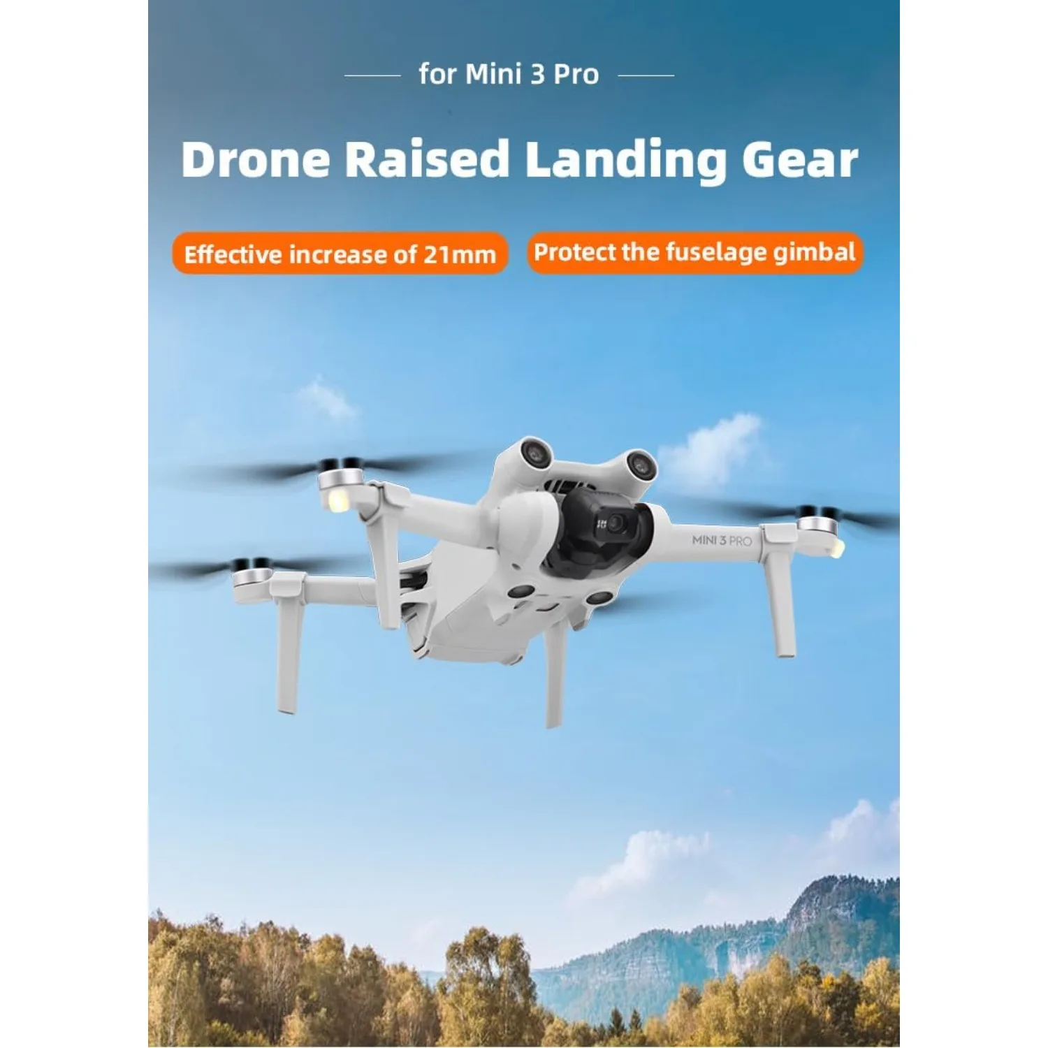 DJI Mini 3 및 3Pro 드론 교체 부품 액세서리와 호환되는 랜딩 기어 다리 확장 장치