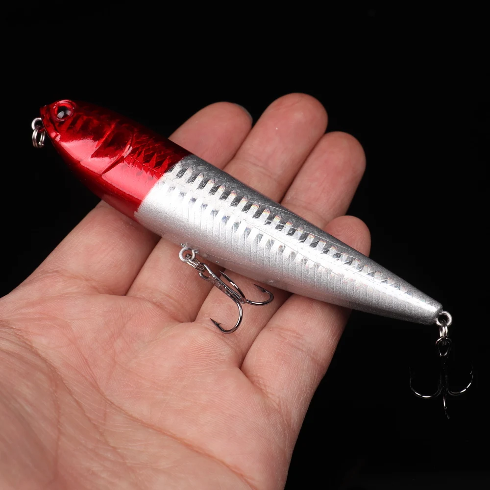 1pcs 11cm 15.5g Topwater Bait Walker Dog Floating Fishing Lure Rattling  Pesca 6# Hooks Trout Wobbler Fishing Tackle