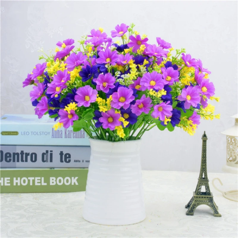 High-Quality Daisy Silk Flower Bouquet for Elegant Home and Wedding Décor