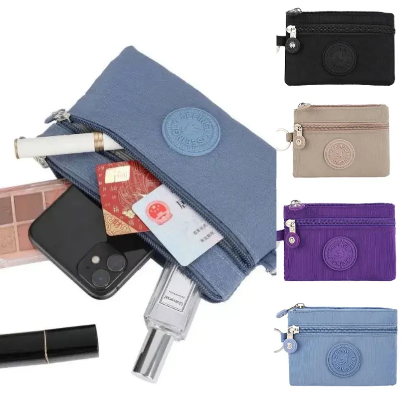 Coin Purse Trendy Simple Mini Zipper Key Bag Fashion Portable Layered Storage