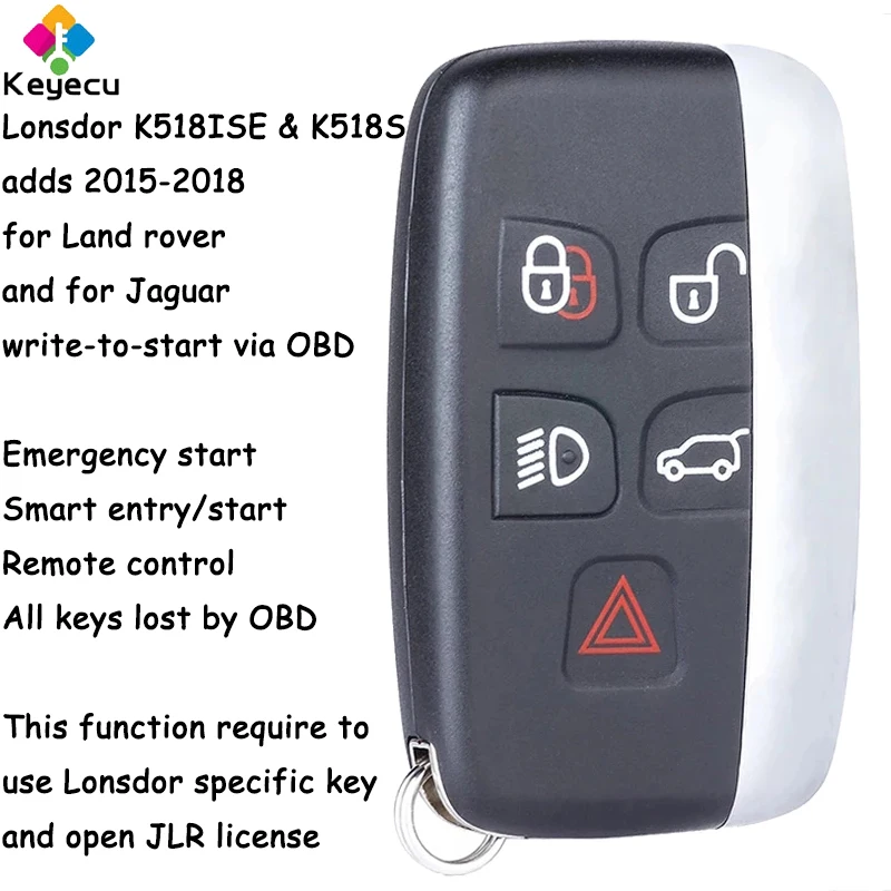 Keyecu Lonsdor Specific Smart Remote Car Key Fob 315mhz 433mhz For Land
