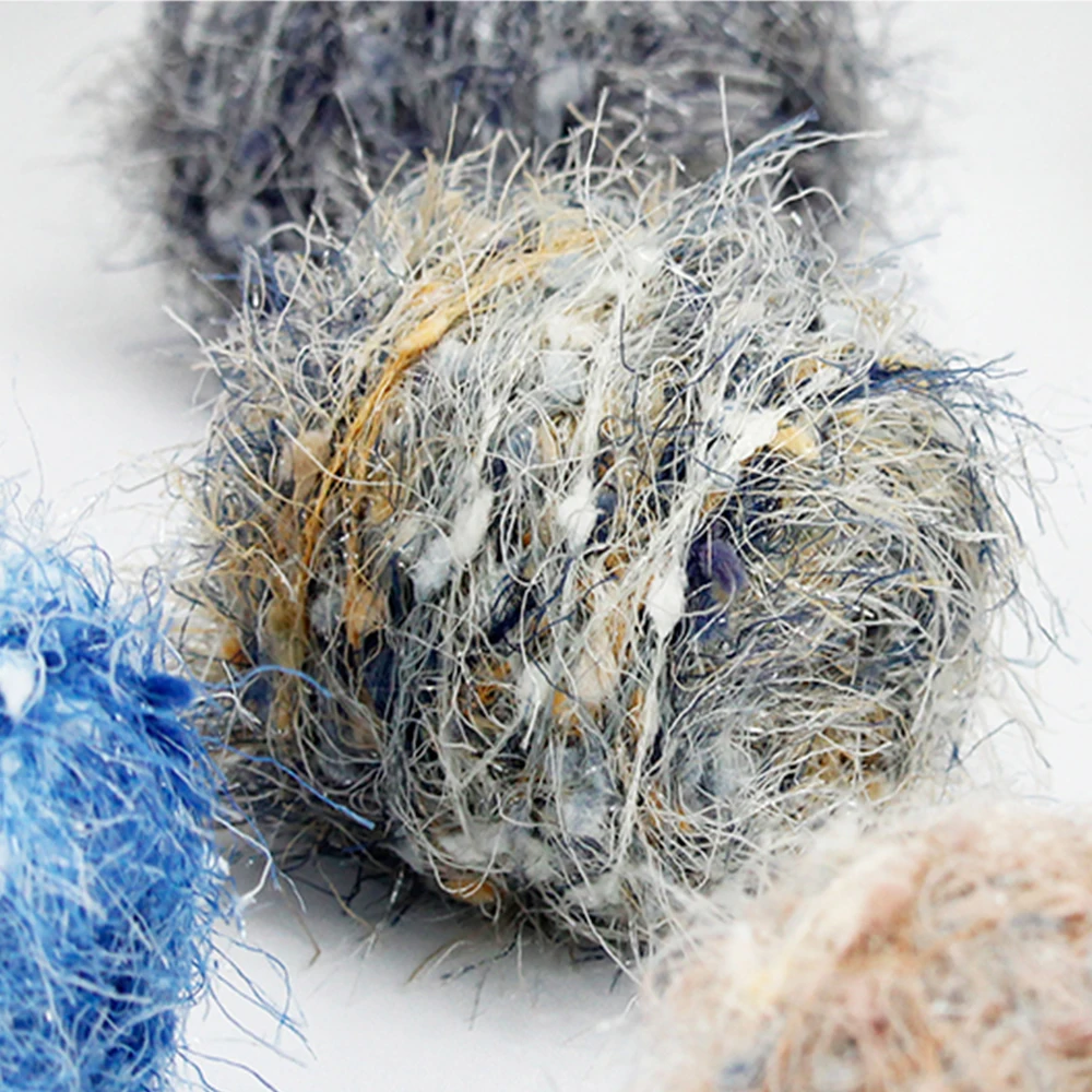50G Crochet Fancy Yarn Plush Fantasy Hand Knitting Yarn Parnter Thread for DIY Sweater Hat for Women Children 2