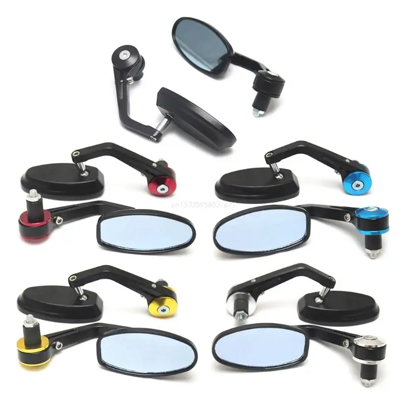 Bar End Bike Mirror Universial 7/8" 22mm Motorcycle Mirror Scooter Bike Rearview Mirrors 2Pcs