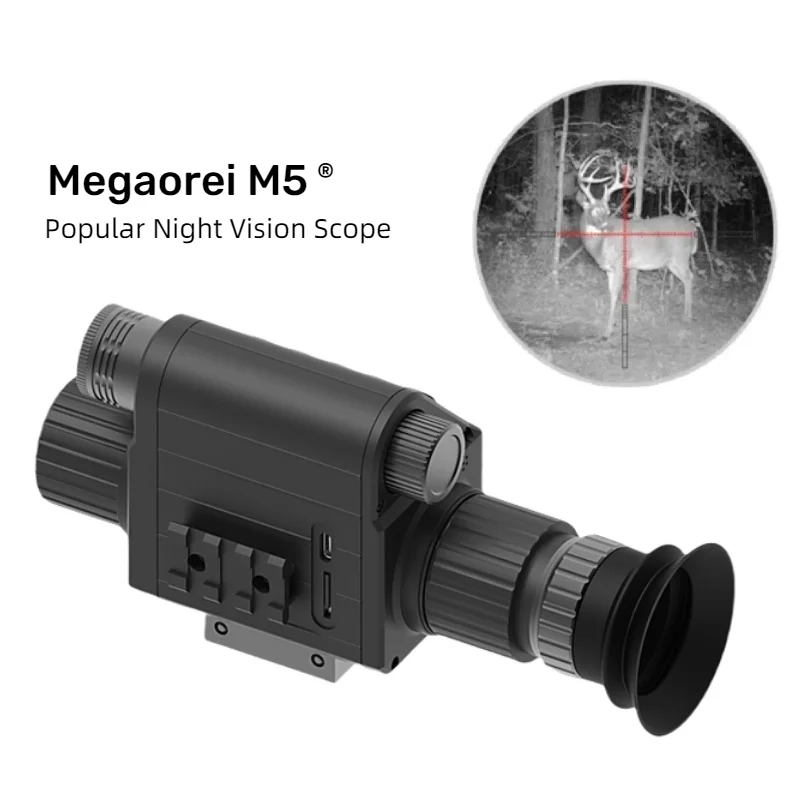 

Megaorei M5 Hunting Camera Infrared Night Vision Scope with 1-4x Zoom and HD1080P Resolution Recording All in 1 Surveillance