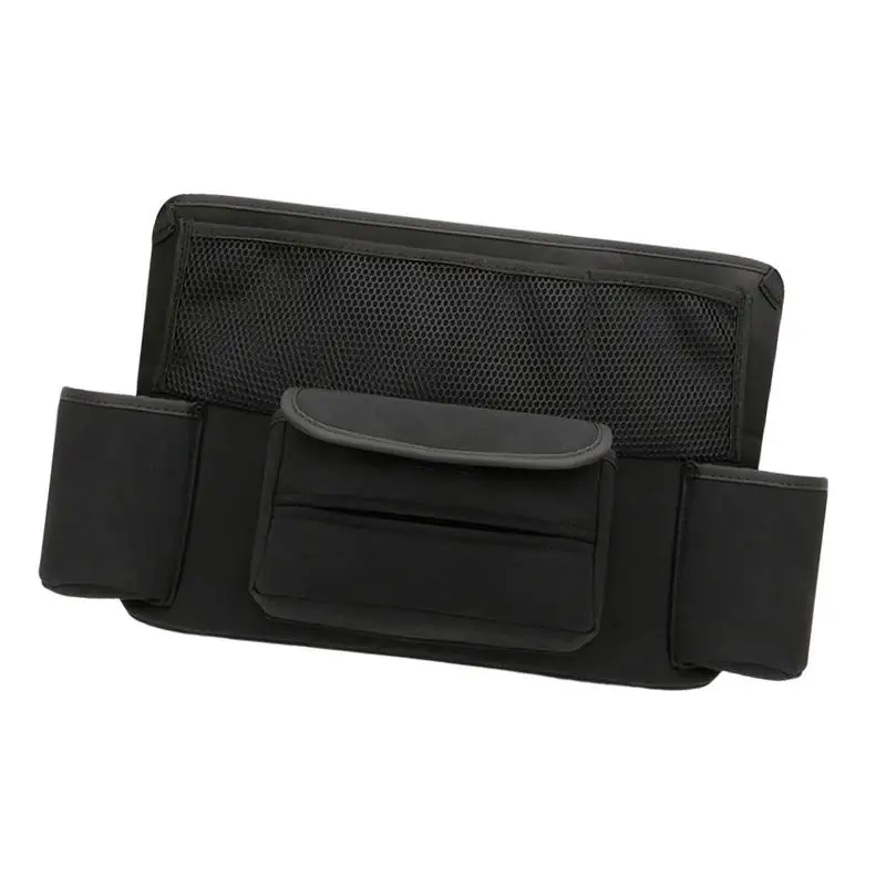 

Car Purse Holder Car Purse Bag Holder With Tissue Box/Cup Holder Netting Pocket For Phones Car Organizer Between The Seats With