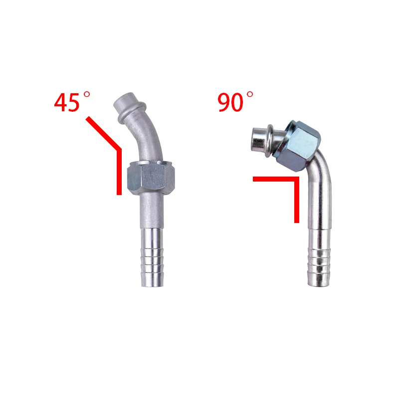  6  8  10개 자동차 에어컨 알루미늄 바브 피팅 180/90/45도 O-링 암나사 5/8-18 3/4-16 7/8-14