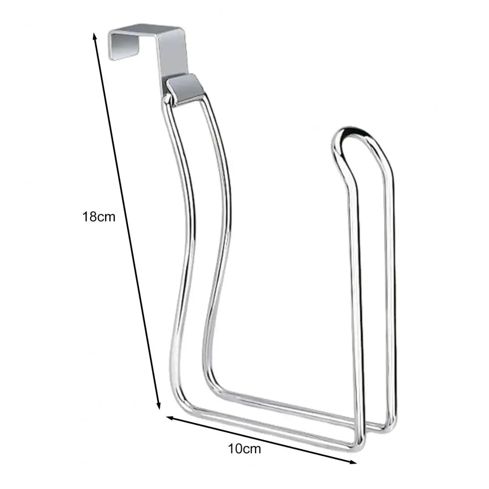 18cm Wall Mount Paper Towel Holder Sturdy Rust-Proof Easy Installation Decor Functional Roll Paper Holder Bathroom Organizer