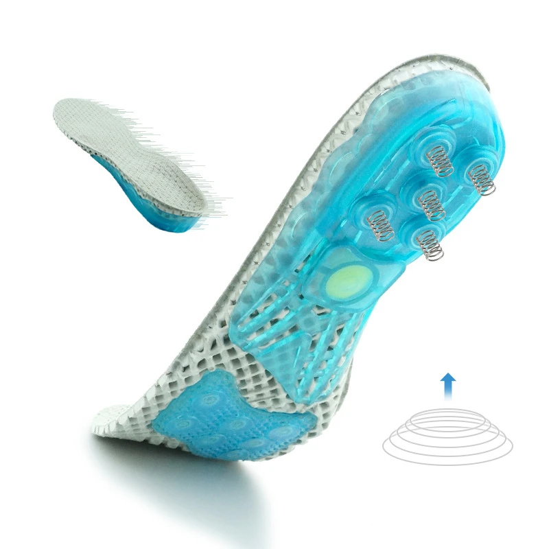 Arch Support Flat Foot Orthopedic Insole Foot Care Protector Elastic Cushion Arch Support Running Insoles Spring Silicone Insole