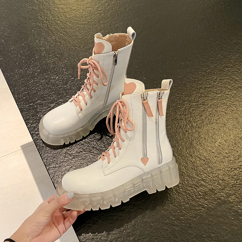 

2023 new autumn winter women ankle boots natural leather 22-25cm cowhide upper short boots side zip thick heel modern boots