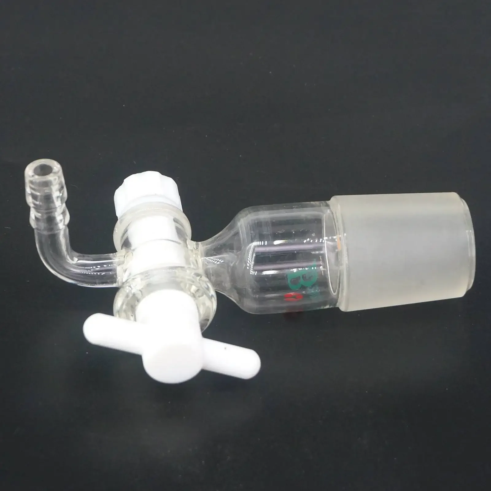 14/23 19/26 24/29 29/32 Joint Tube O/D 8mm Lab 90 Degree Adapter With PTFE Stopcock Ware