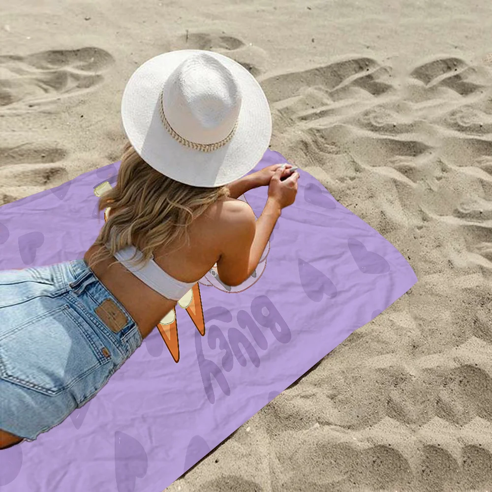 Cartoon B-Blueys Microfiber Beach Towel Absorbent Quick dry Soft Yoga Swimming Resort Mountain Climbing Towel 2