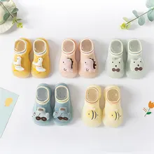 

Baby Toddler Shoes Canvas Soft Sole Cute Cartoon Doll Indoor Breathable Waterproof Keep Warm Floor Socks Sandals Four Seasons