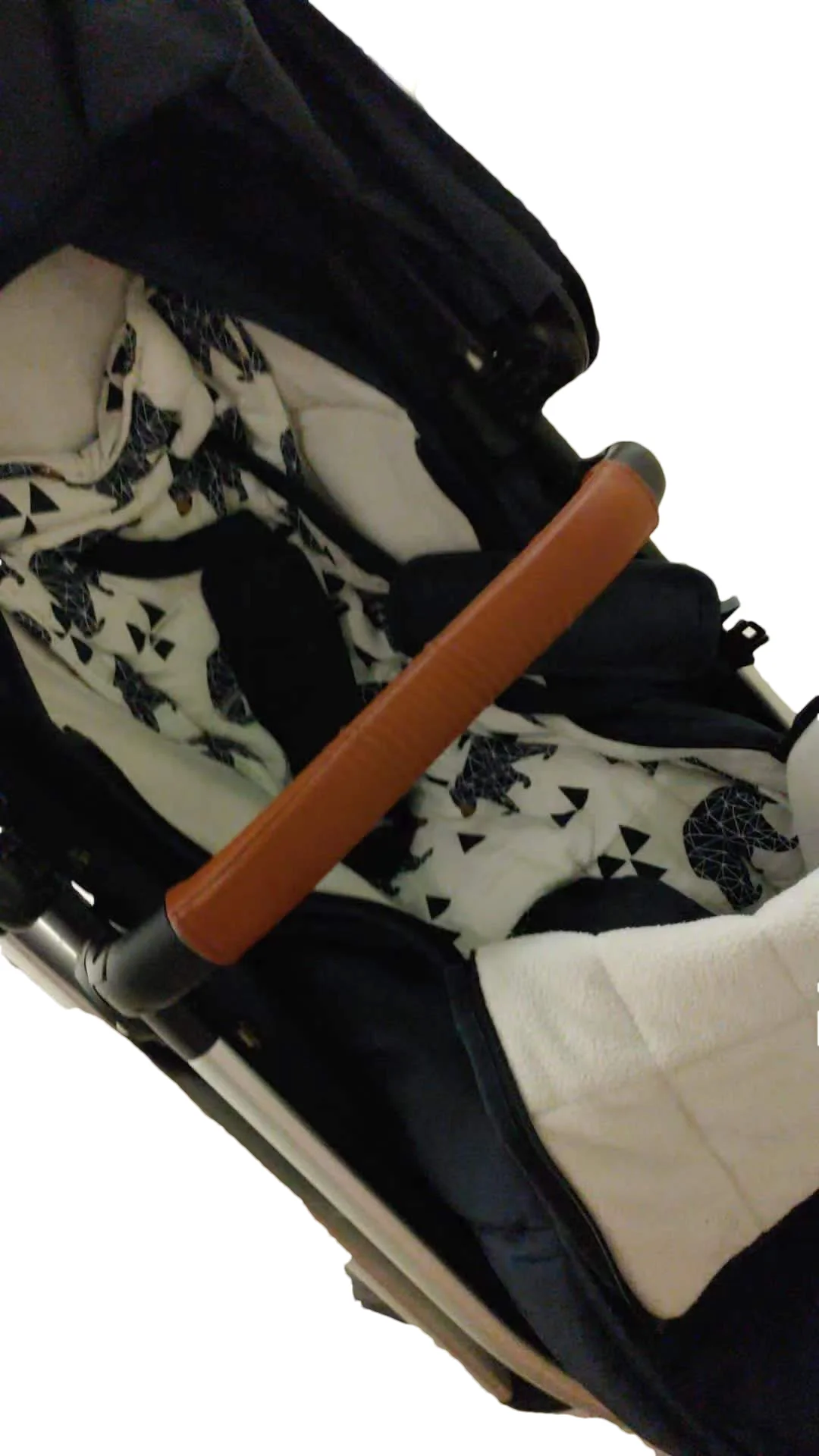 Carrinho de bebê couro pára-choques capas para dubatti um pram lidar com luva caso braço capa protetora barra carriag acessórios