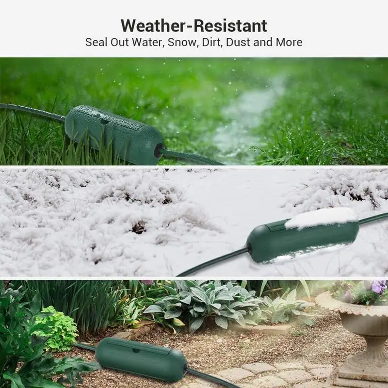 Outdoor Extension Cord Safety Cover Waterproof Extension Cord Protector Adjustable Compartment To Protect Outdoor Outlet Plug