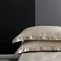 Parure de lit Lanlika pour femme en soie naturelle 100 %, couleur unie camel, pour lit Queen et King, comprenant housse de couette, drap plat et taies d'oreiller 5