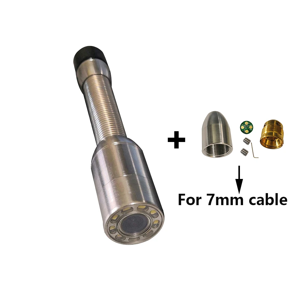 512Hz Transmitter IP68 304 23mm Camera Head Waterproof Industrial Pipe Drain Sewer Inspection Endoscope Camera Accessory 6
