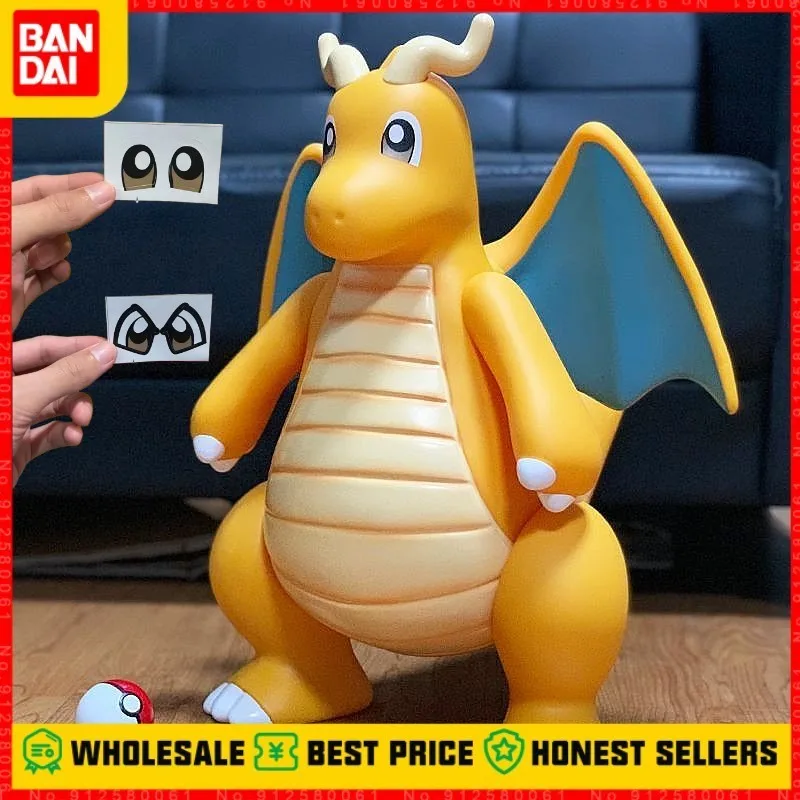 

46cm Big Size 1:1 Pokemon Dragonite Cute Action Figure Toys Anime Pocket Monster Cartoon Figurines Model Statue Dolls Toys