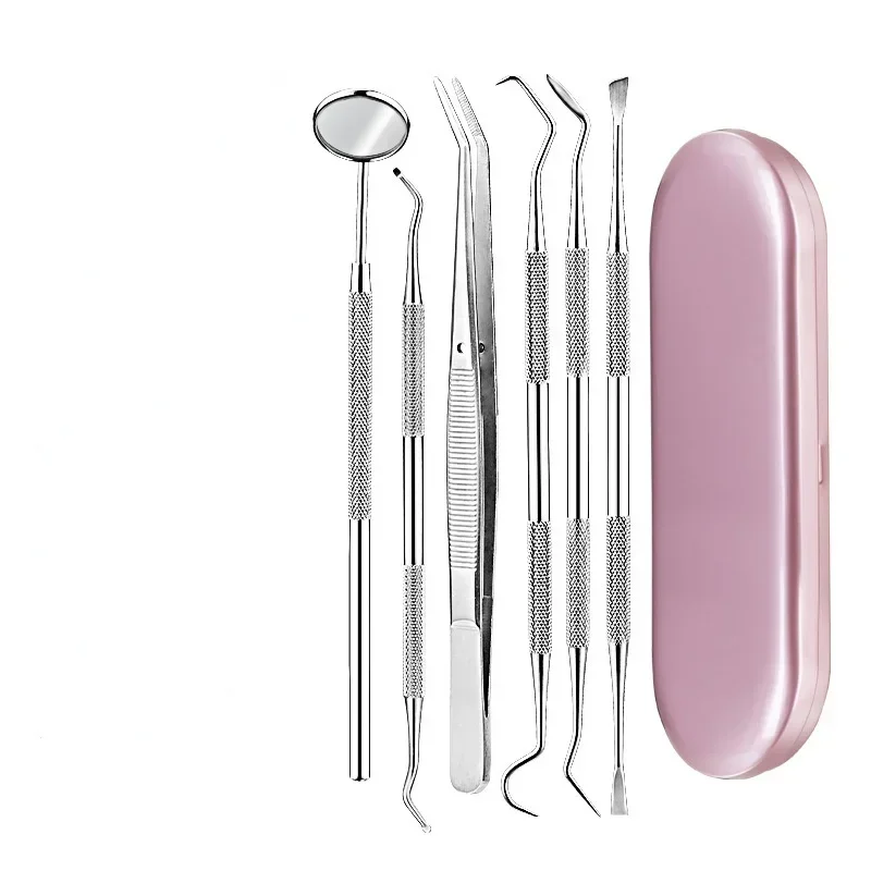 5PCS Dental Tool Set Mouth Mirror Tweezers Probe Dental Kit Instrument Pick Dentist Prepare Tool Tooth cleaning tool dental care kit