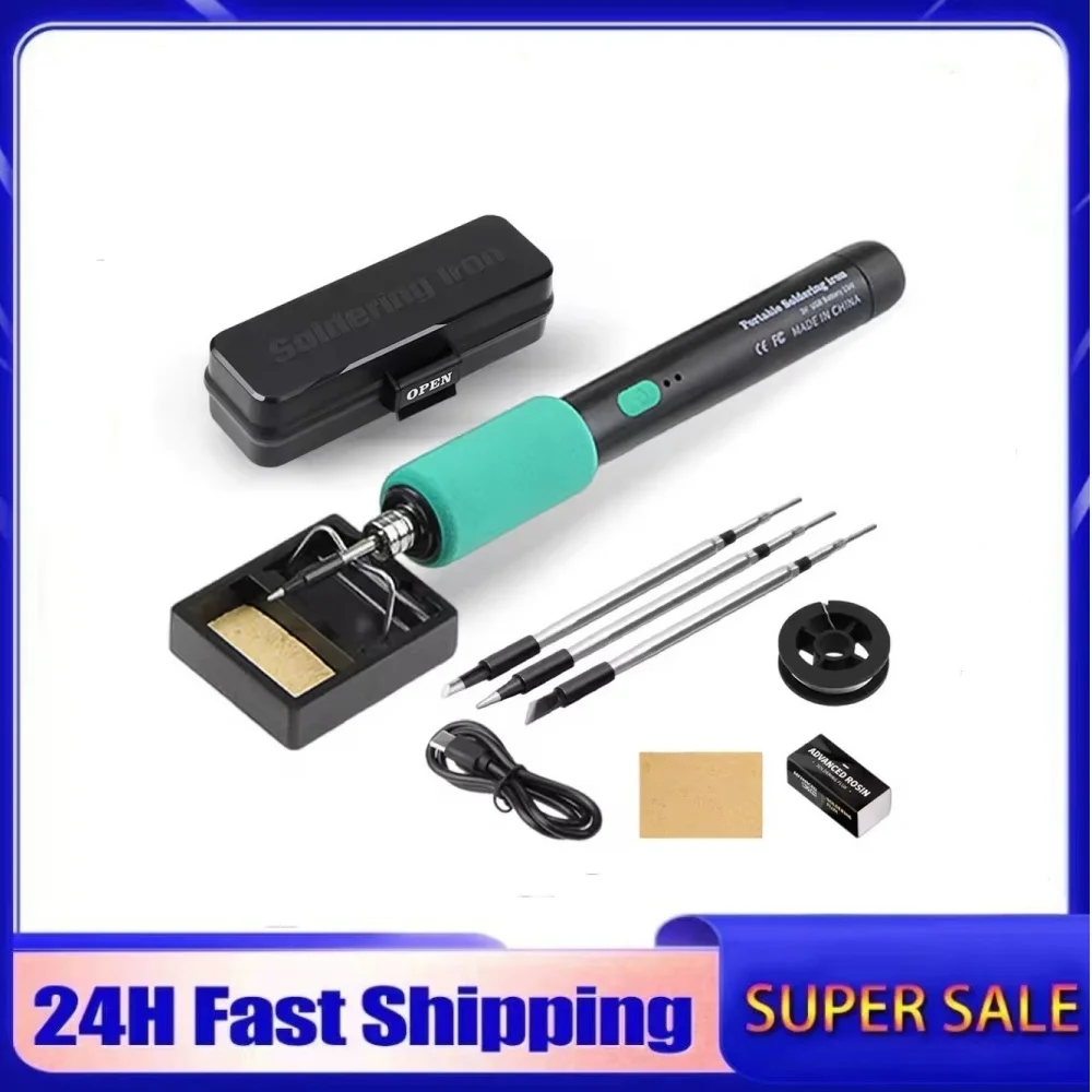 Electric Soldering Iron15W USB ype-C Interface Portable Repair Wireless mini three-level temperature soldering iron Welding Tool