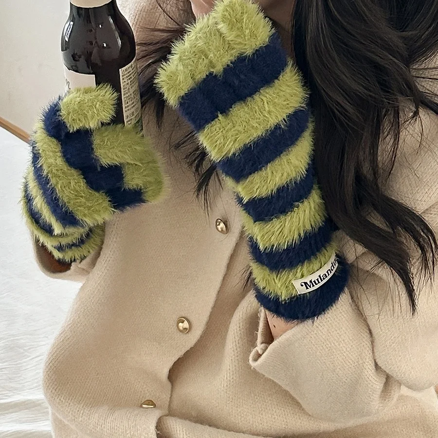 Green + navy stripes