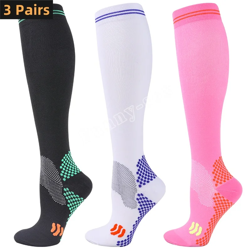 Compression Socks Varicose Veins Men Women Socks For Running Cycling Football Soccer Stockings 1/3 Pairs 20-30 Mmhg football socks sports socks cycling socks fitness sports socks compression socks sport socks