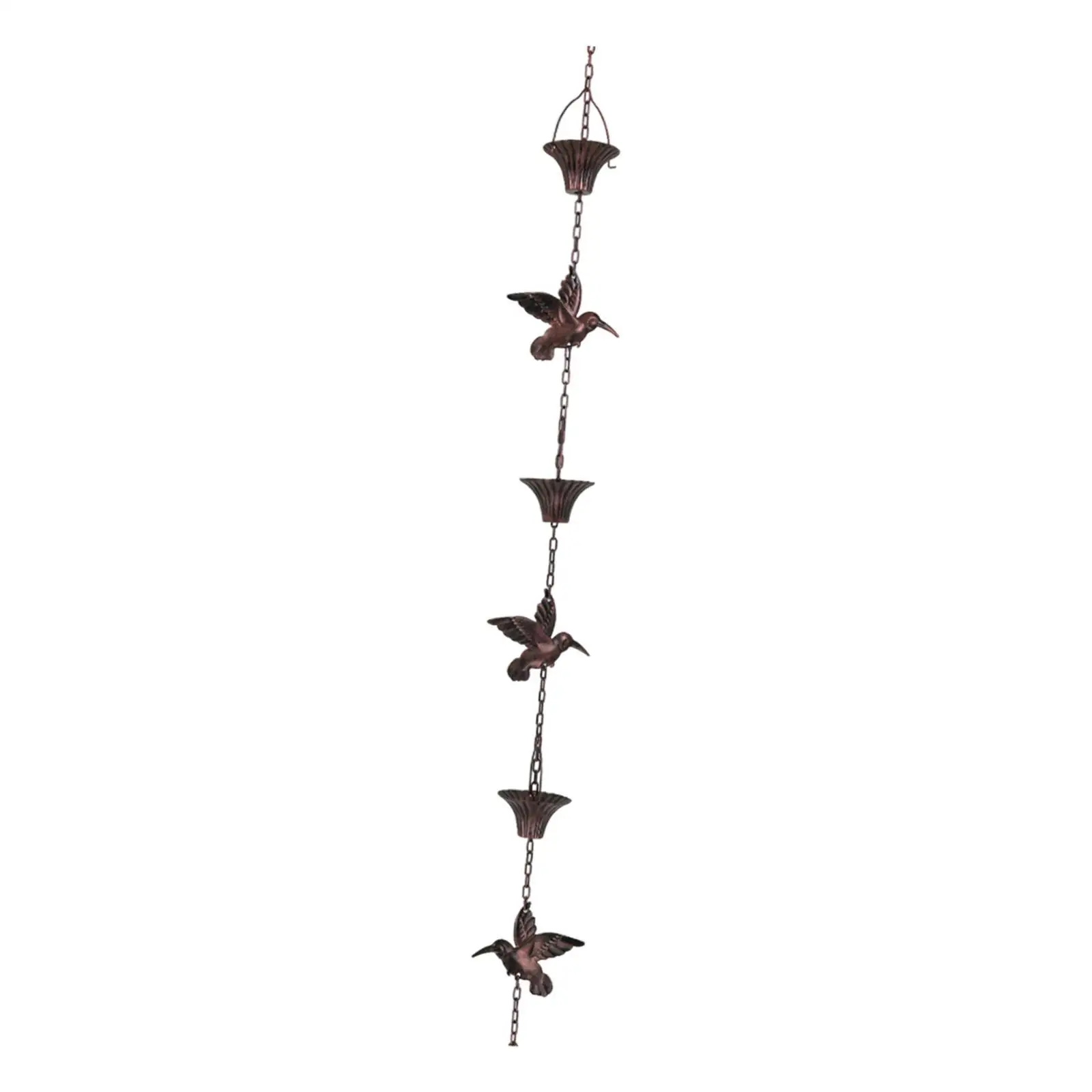 Rain Chain Easy Installation Hanging Catcher Chain Rainwater Diverter Rainchain for Eaves Drainage Villas Outdoor House Garden