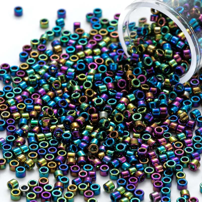Glass Beads Japan 2mm*2.5mm 10Grams/Tube Metallic Colors For DIY Handmade Sewing
