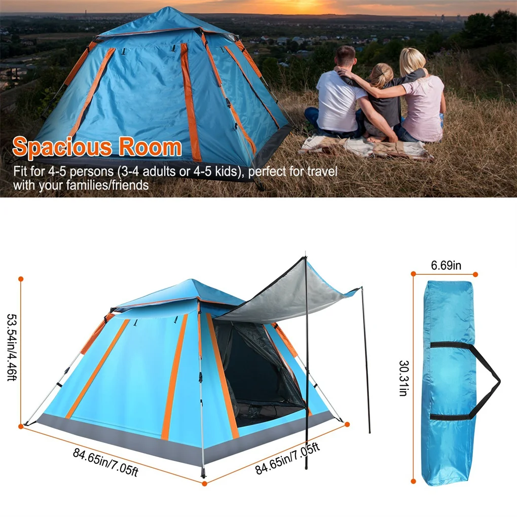 Brace Master Tente de Plage Pop Up avec 2 Auvent, Portable Abri de