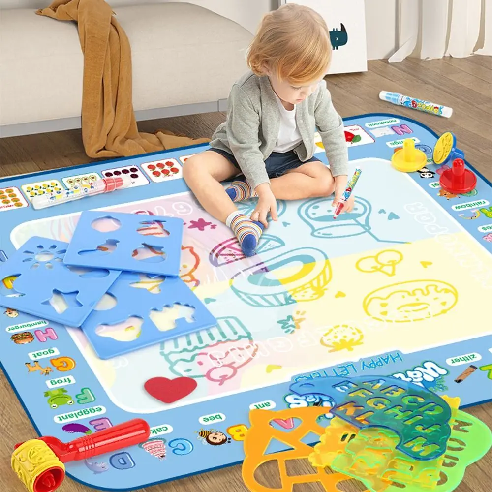 

Magic Water Drawing Mats Coloring Doodle Mat With Magic Pens Montessori Painting Board Educational Toys For Kids