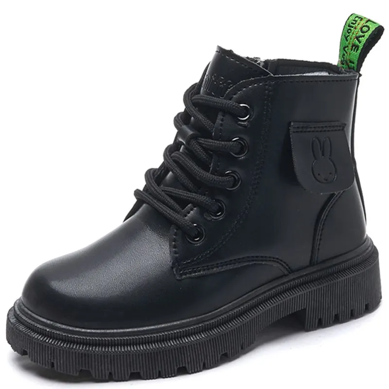 

Winter Kids Martin Boots Casual Children Snow Shoes Ankle WaterProof Baby Boys Girls Leather Soft Sneakers 2022 Autumn Fashion