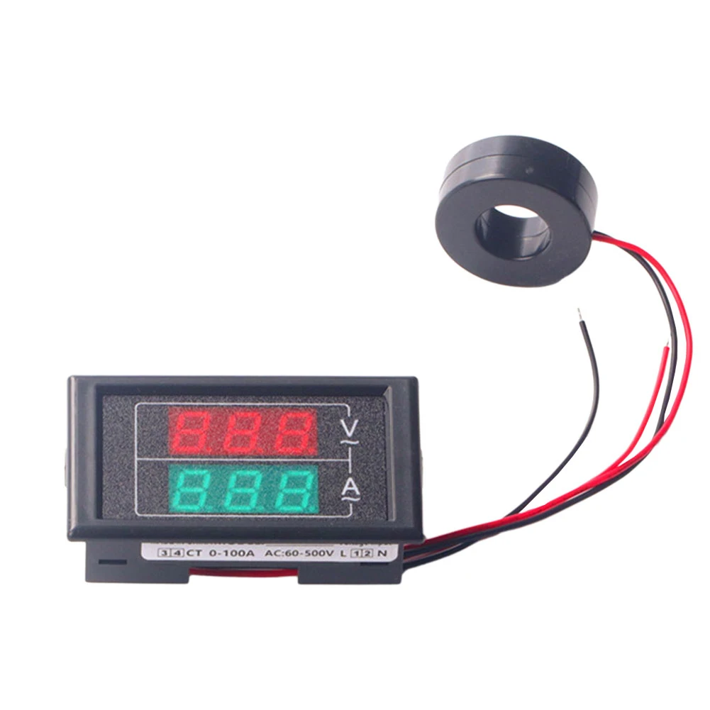 

AC Voltage Ammeter with LED Highlighter Digital Tube High Reliability AC Voltage Measurement Range AC80 380V AC220 450V
