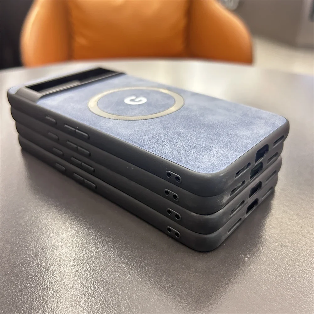 Premium MagSafe Leather Case - Soft, Shockproof, Magnetic Wireless Charging Back Cover