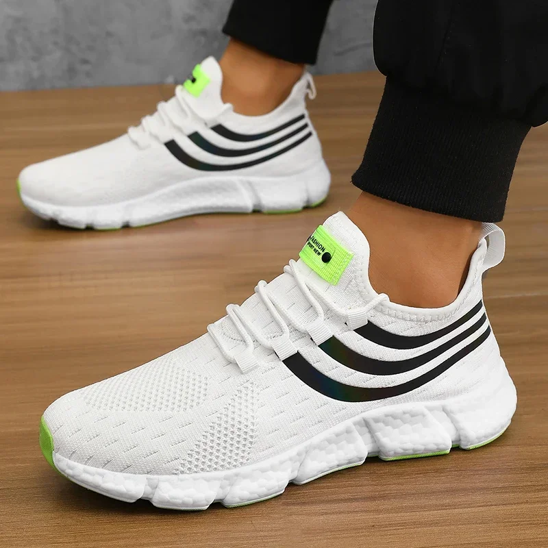 Mens Breathable Platform Sneakers - Comfortable Summer Running  Walking Shoes
