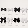 50pcs Black White 3D Bowknot Ribbon Bow-tie Resin Nail Art Jewelry Nail Ornament DIY Classic Fairyism Nail Parts Accessories 1