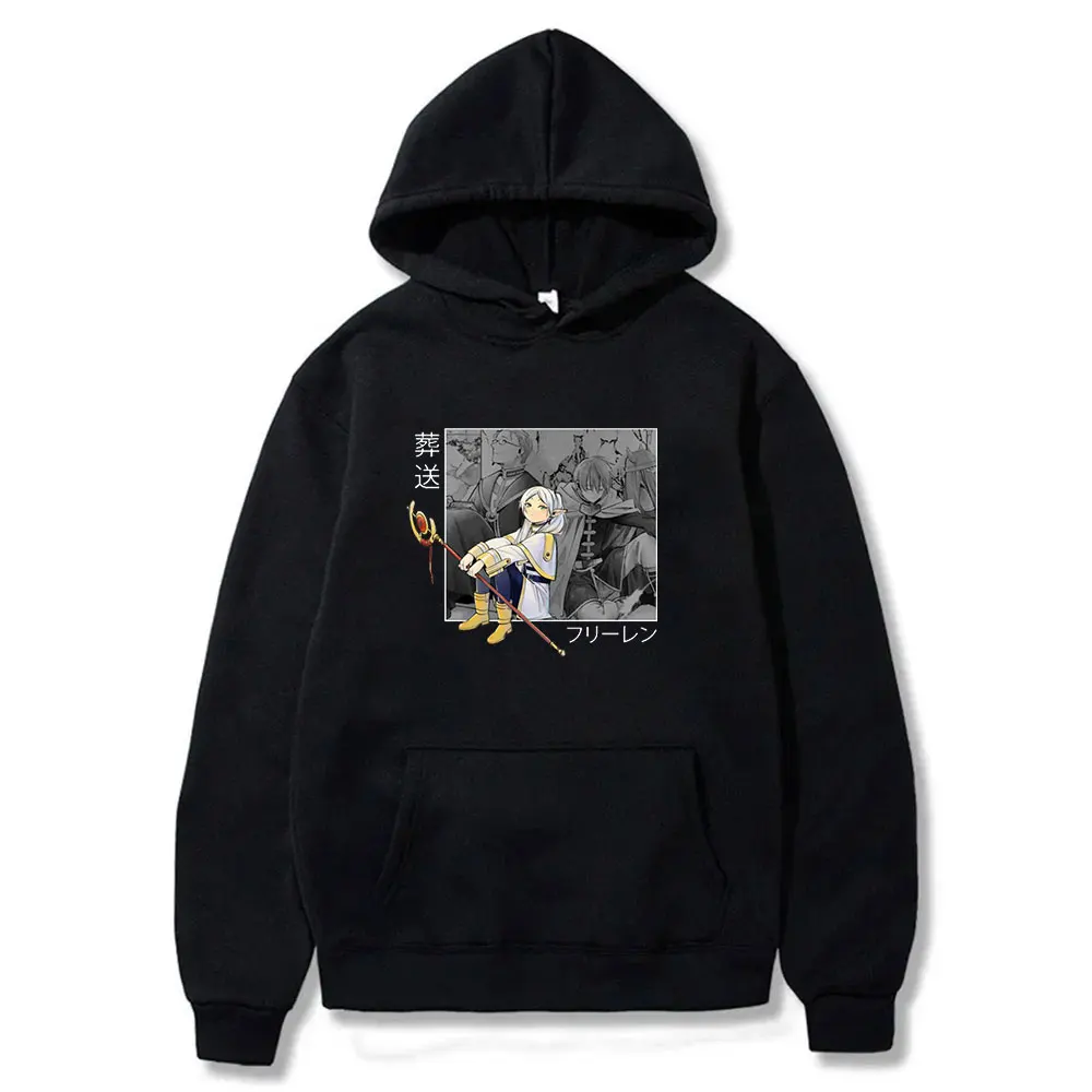 

Толстовки Frieren Merch, Новые пуловеры с логотипом для женщин и мужчин, модные повседневные толстовки с длинным рукавом в стиле Харадзюку