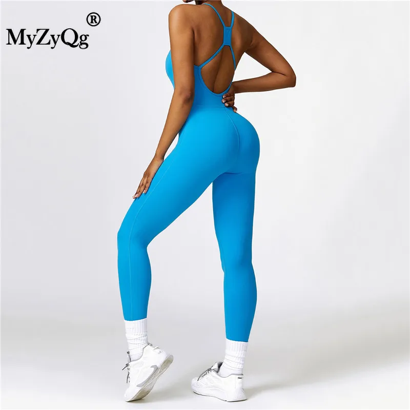

MyZyQg Women Hollow Tight Quick Dry Sleeveless Aerial Female Training Dance One-piece Fitness Yoga Jumpsuit One Piece Outfit