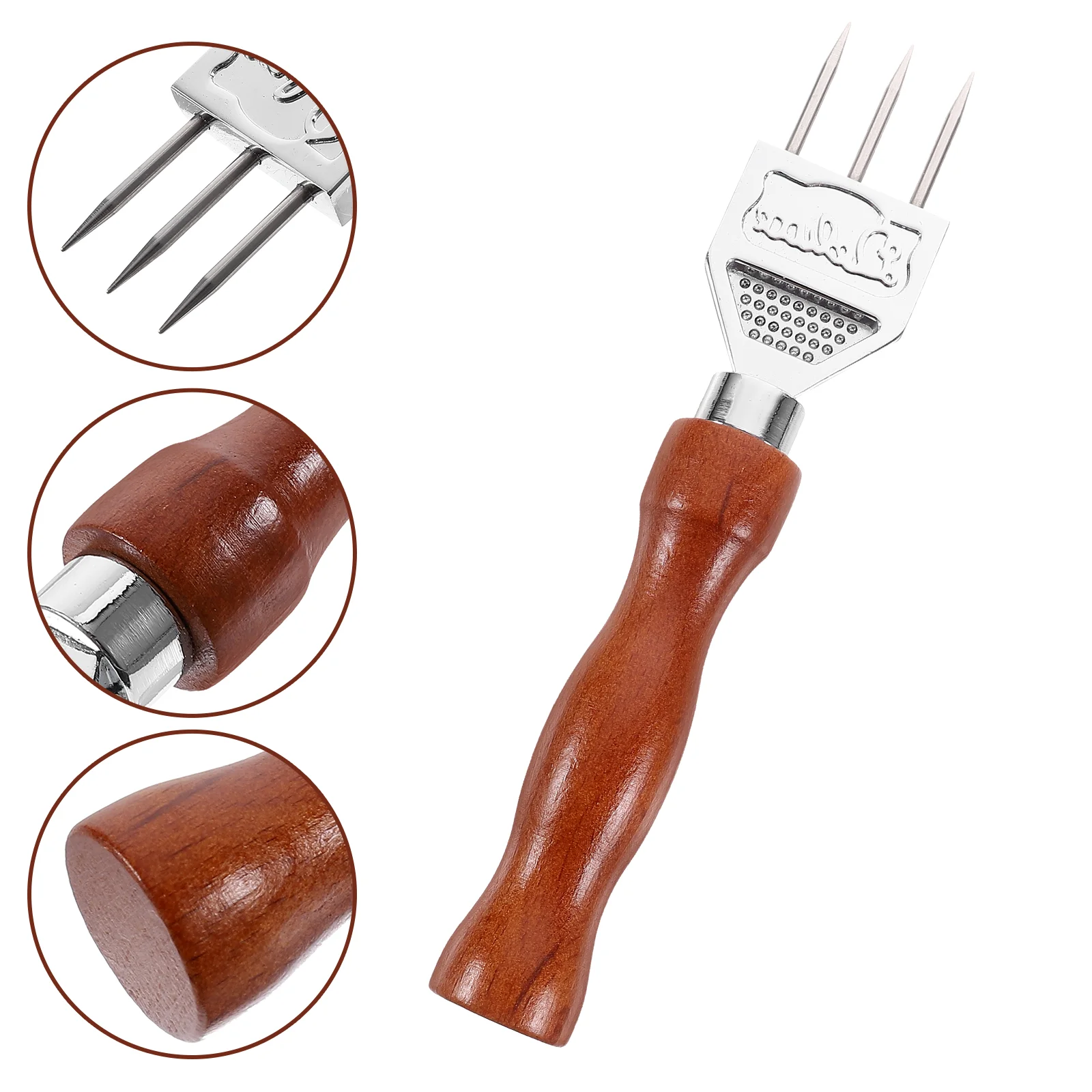 

Ice Pick Stainless Steel Crusher Wooden Handle Home Trident Breaking Tool Chipper