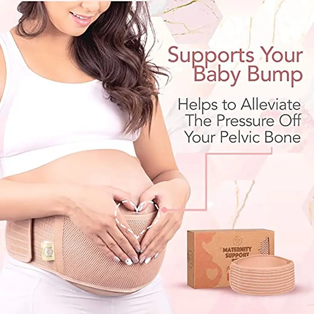 1Pcs Maternity Abdominal Belt Breathable Antenatal Belly Support Bandage Khaki for Pregnant Women