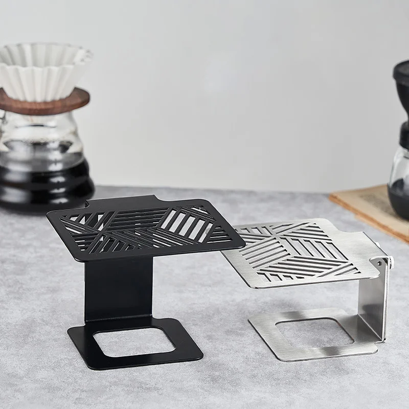 Supporto Per Portafiltro Caffè In Acciaio Inox: Base Antiscivolo Con Tamper E Maniglia Per Bilancia