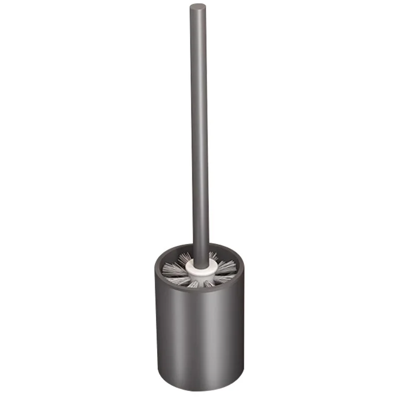 Space Aluminum Wall-Mounted Toilet Brush Holder - Easy-to-Clean Bathroom Accessory