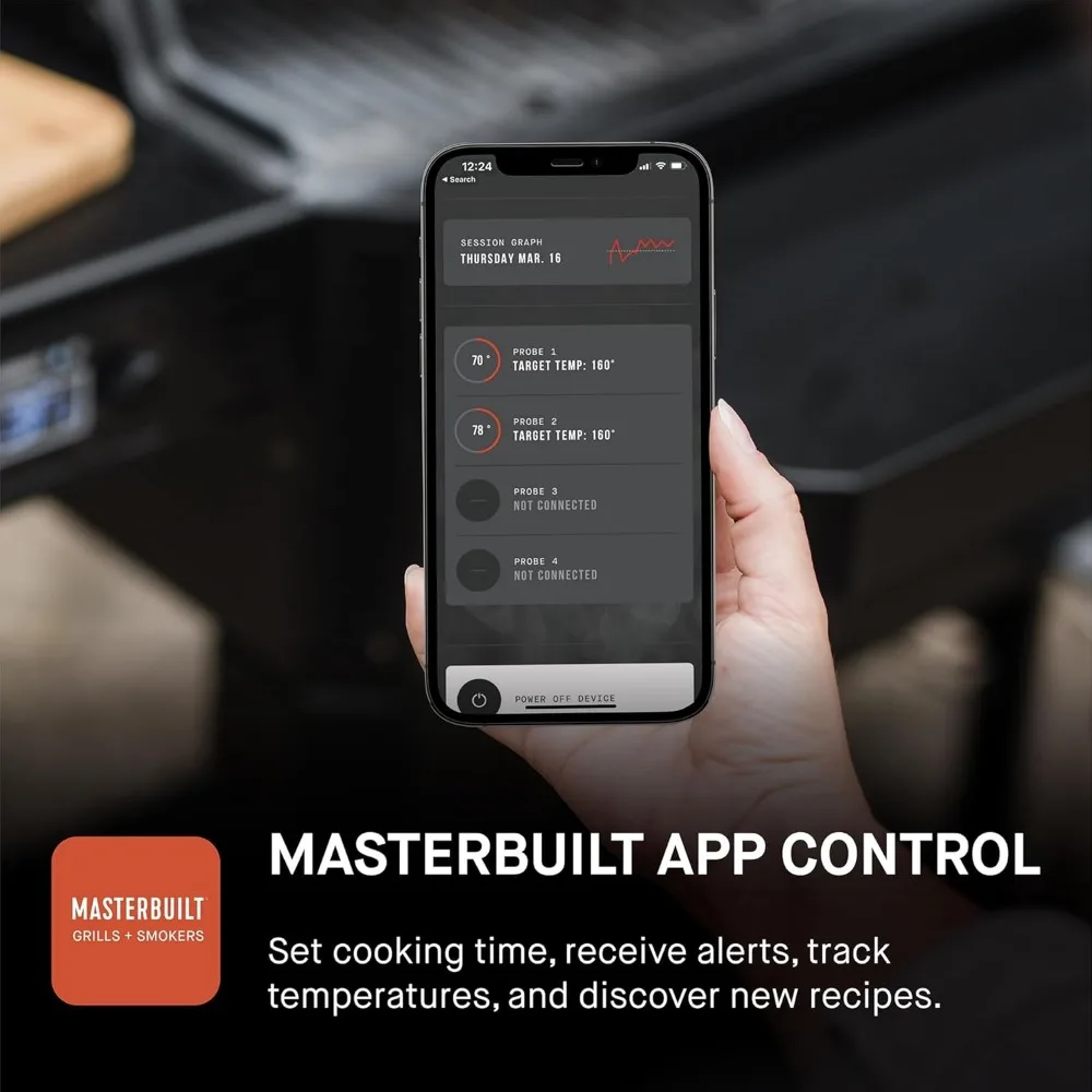 600 Digital Charcoal Grill and Smoker,WiFi Technology, GravityFed™ Charcoal Hopper, 600 Cooking Sq. Inches 5