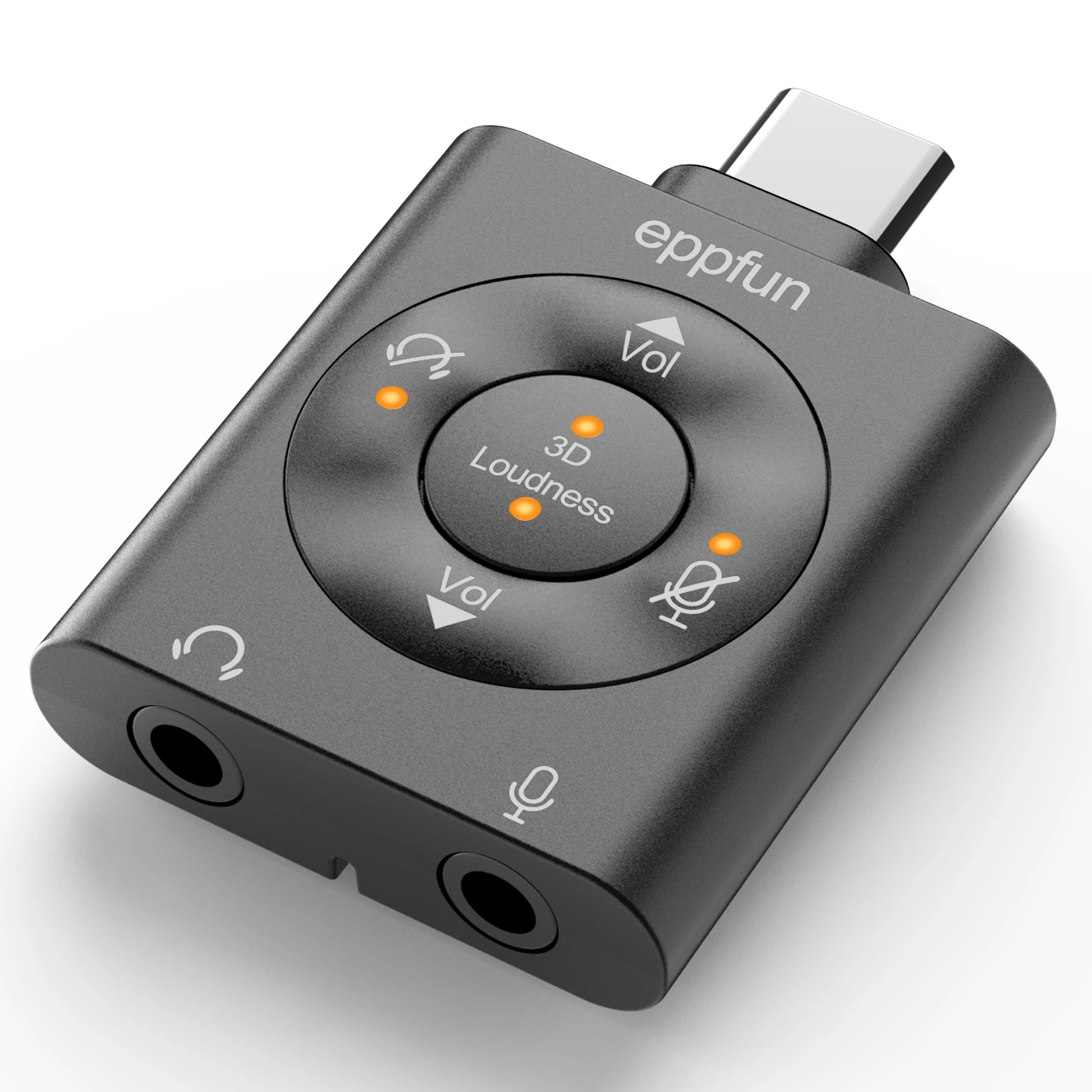 Eppfun USB DAC Kopfhörer Verstärker - 32bit/384kHz Type-C Zu 3,5mm