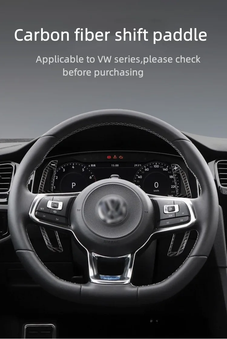 Carbon Fiber Paddle Shift For Golf 7 MK7 T-carbon Shift Paddles Replacement Type Car Steering Wheel Paddle Shifter