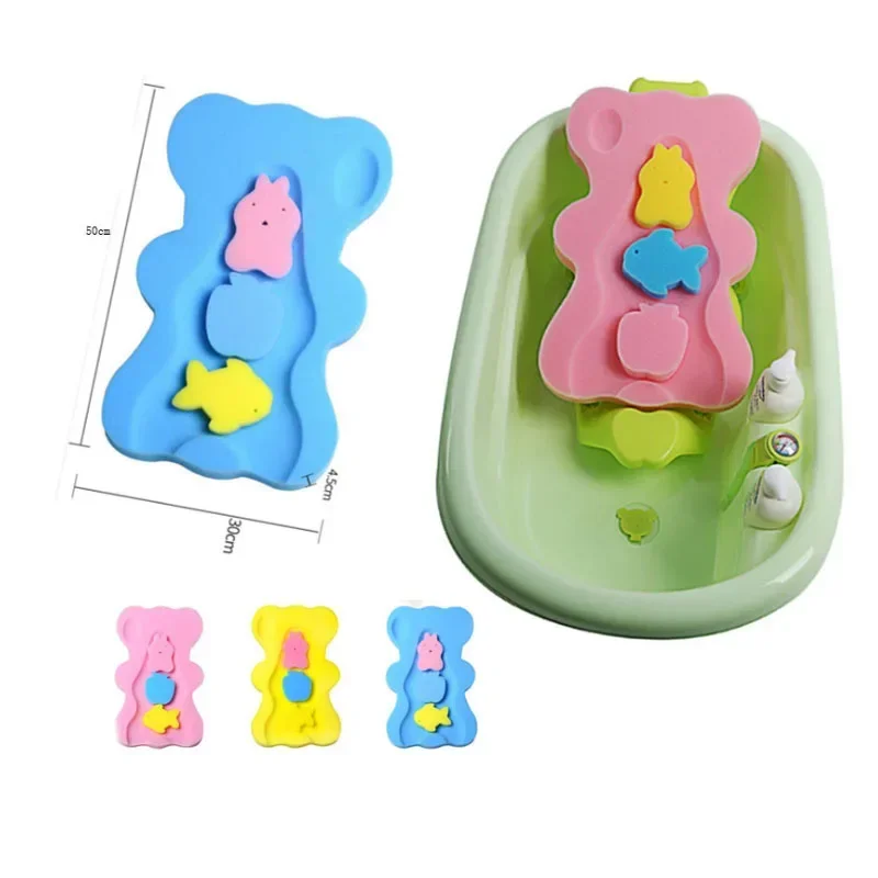 Baby Bath Tool Baby Bath Support Pad Baby Bath Seat New Sponge Baby Bath Mat Non-slip Sponge Mat Anti-skid Bathtub Infant Bath Pad Newborn Seat for Baby Care Tub